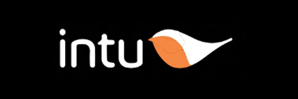 A logo of Intu which is a shopping centre located in Dudley